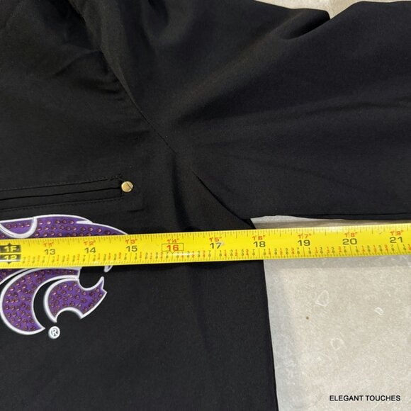 Kansas State Wildcats Womens Gameday Couture Black Shirt Dress S Beaded Tailgate - Picture 10 of 16